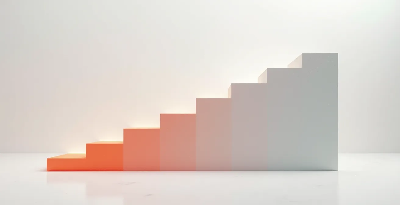 Illustration montrant la transition progressive d'une allocation dynamique (jeunesse) vers une allocation prudente (approche retraite), avec visualization du glissement progressif du risque