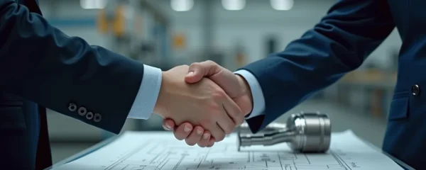 Collaboration industrielle entre deux mains dans un environnement de fabrication moderne